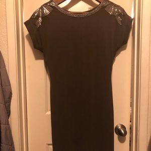 Army green short t shirt style dress